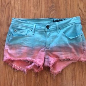 Lamb & Flag shorts frayed tie dye shorts size 26